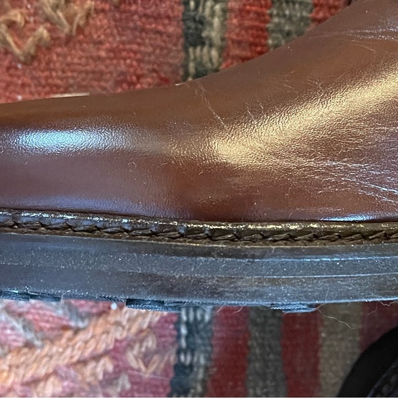 NIB $375 Bruno Verri All leather Hand Crafted brown derby Italy big Sale 50%more - Picture 6 of 13